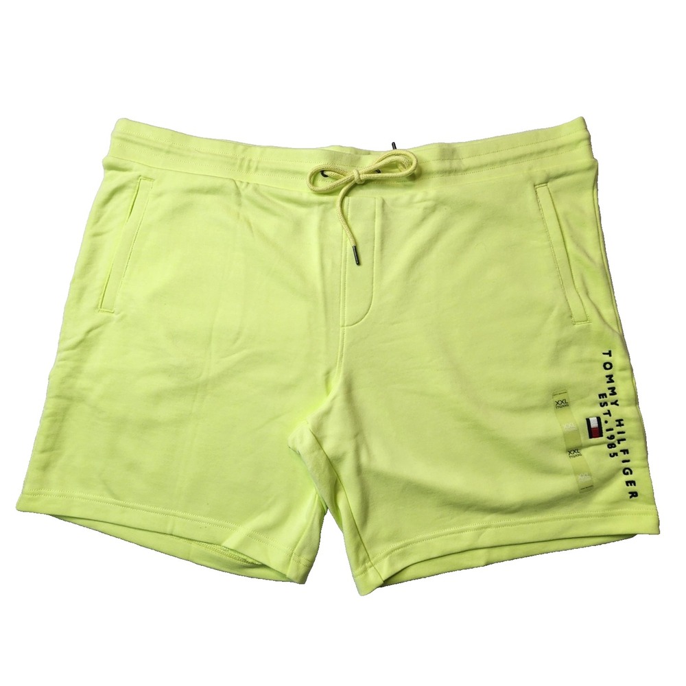 Tommy Hilfiger Men's Drawstring Waist Embroidered Logo Sweat Shorts Lime XXL OEM